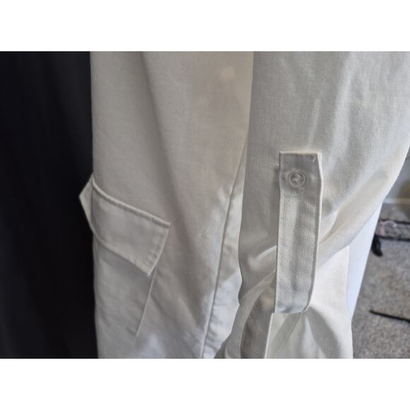 New The Shirt Rochelle Behrens White Cotton The Raya Shirt Dress Medium - Picture 9 of 9